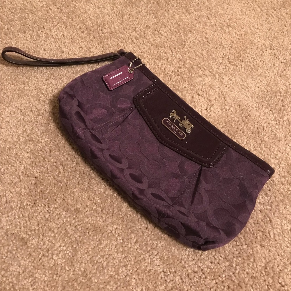 Coach Wristlet Purple EUC